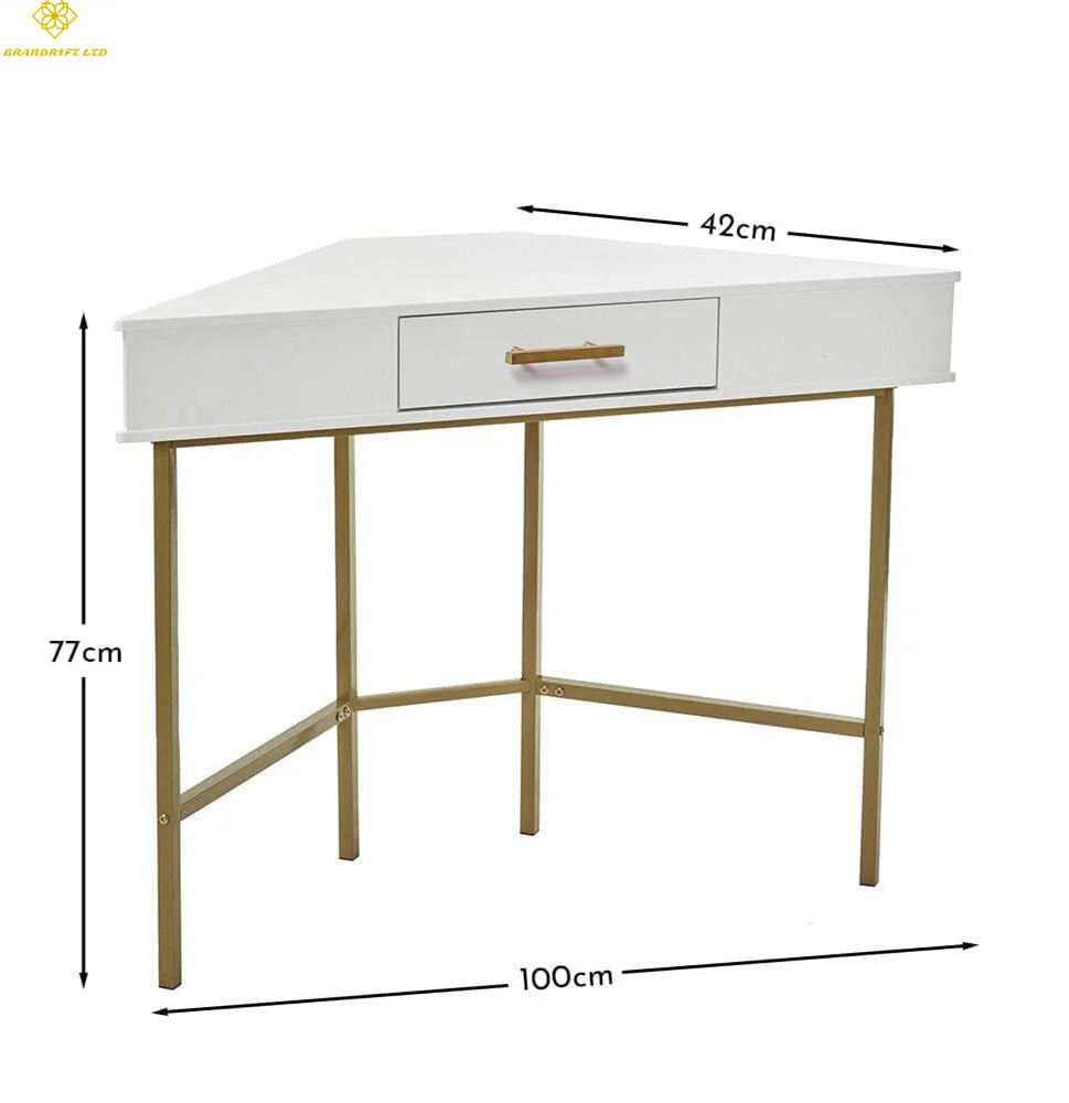 Carrie Corner Table - White