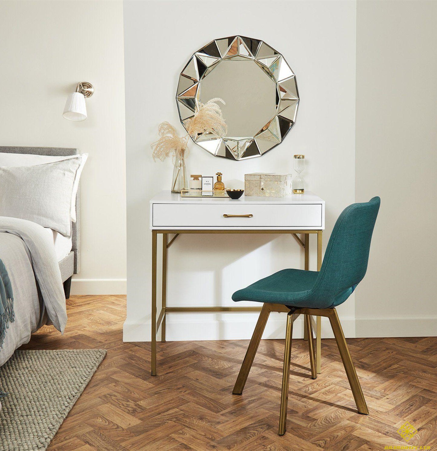 Carrie Small Desk - White