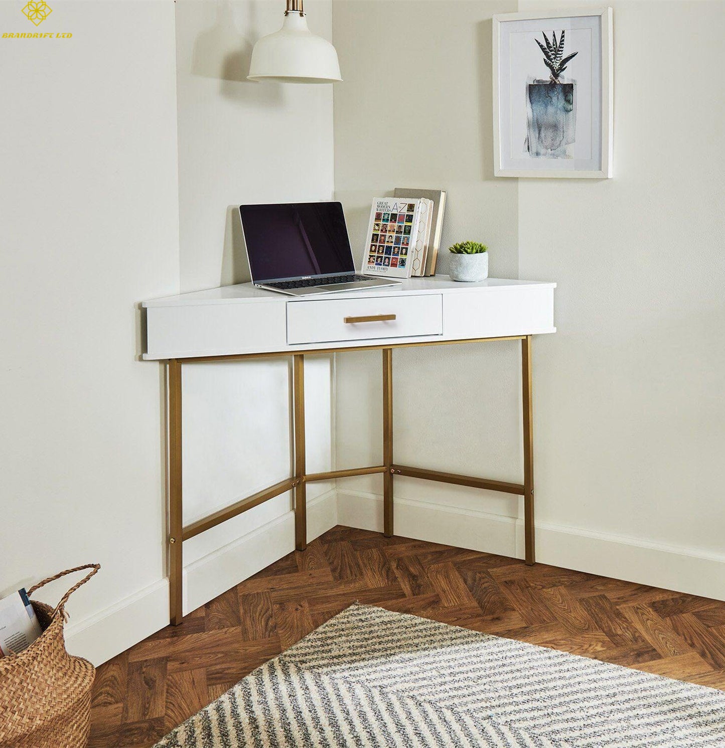 Carrie Corner Table - White