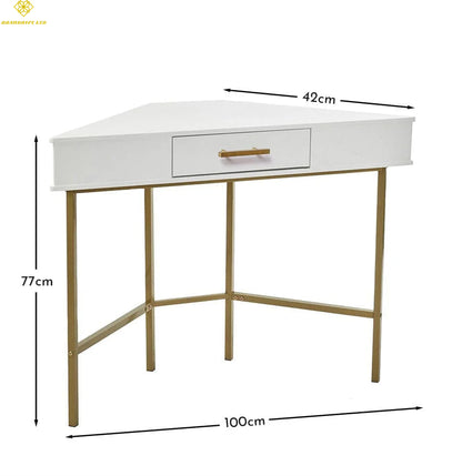 Carrie Corner Table - White